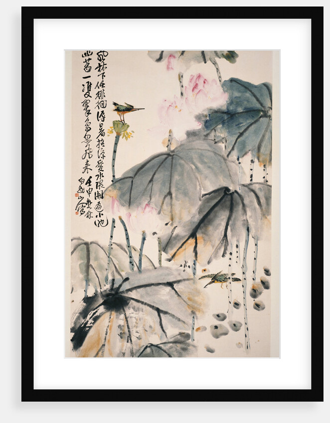 Lotus and Green Birds by Wang Zhen