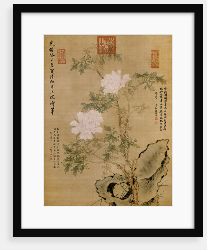 Peonies and Rock by Empress Dowager Cixi