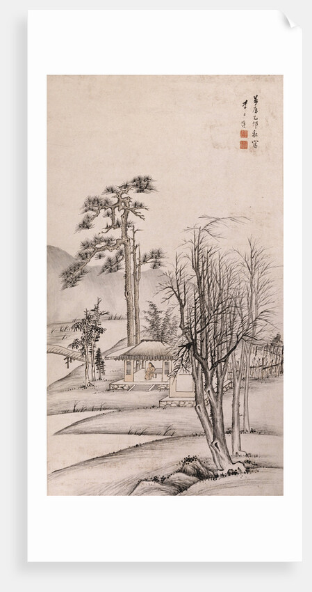 Thatched House under Tall Pine Trees by Li Shida