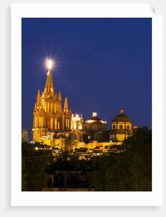 Evening Lights Parroquia Archangel Church San Miguel de Allende, Mexico by Anonymous