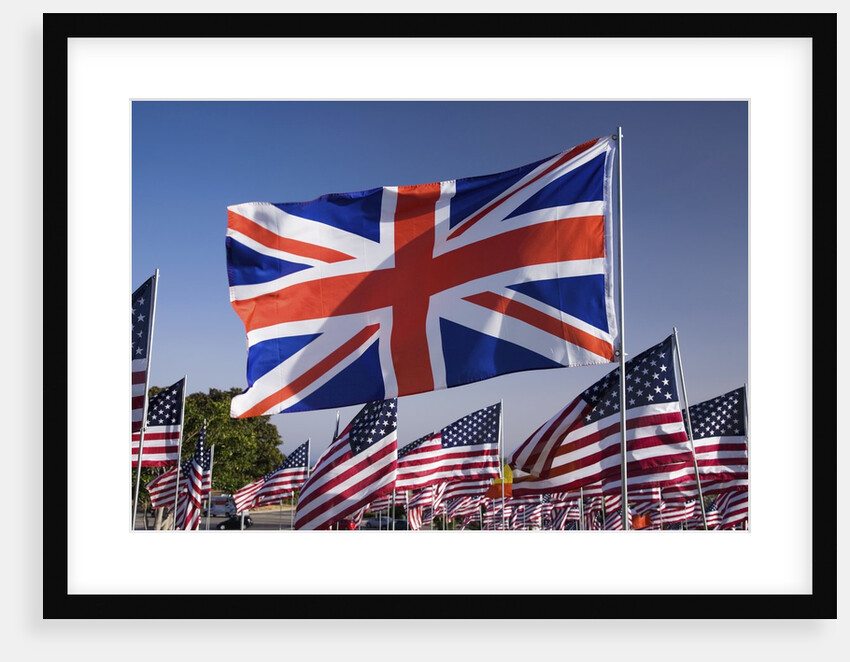 US and Union Jack Flag by Anonymous