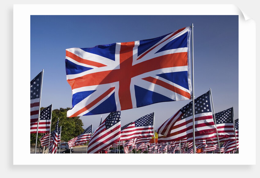 US and Union Jack Flag by Anonymous
