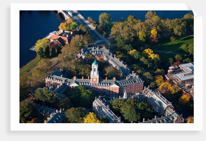 Sunrise Aerials of Eliot House Clock Tower, Harvard, New England by Anonymous