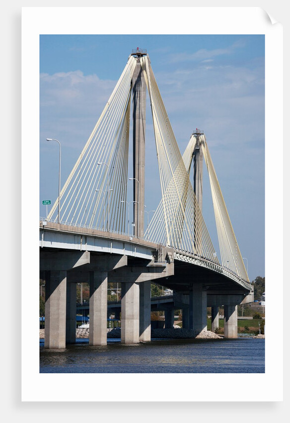 The Clark Bridge over the Mississippi River, also known as Cook Bridge, at Alton, Illinois by Anonymous