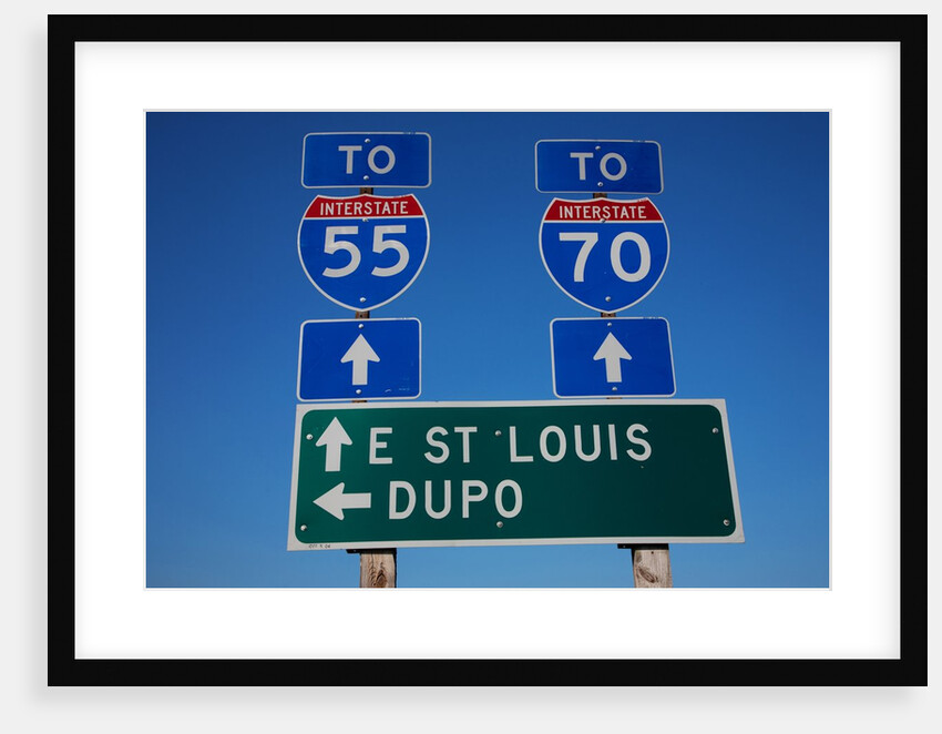 Interstate highway 55 and 70 outside of East St. Louis, Illinois by Anonymous