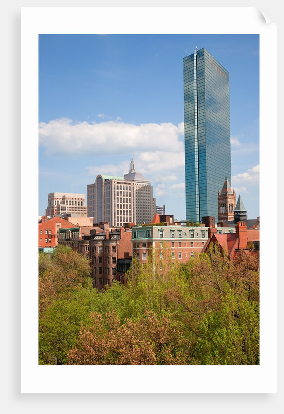 John Hanncock Tower at Back Bay in summer, Boston, MA by Anonymous