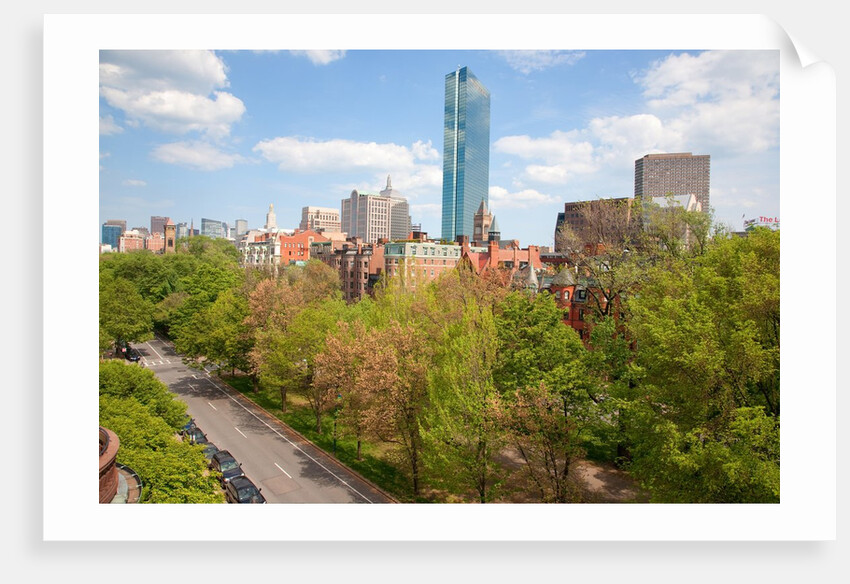 John Hanncock Tower at Back Bay in summer, Boston, MA by Anonymous