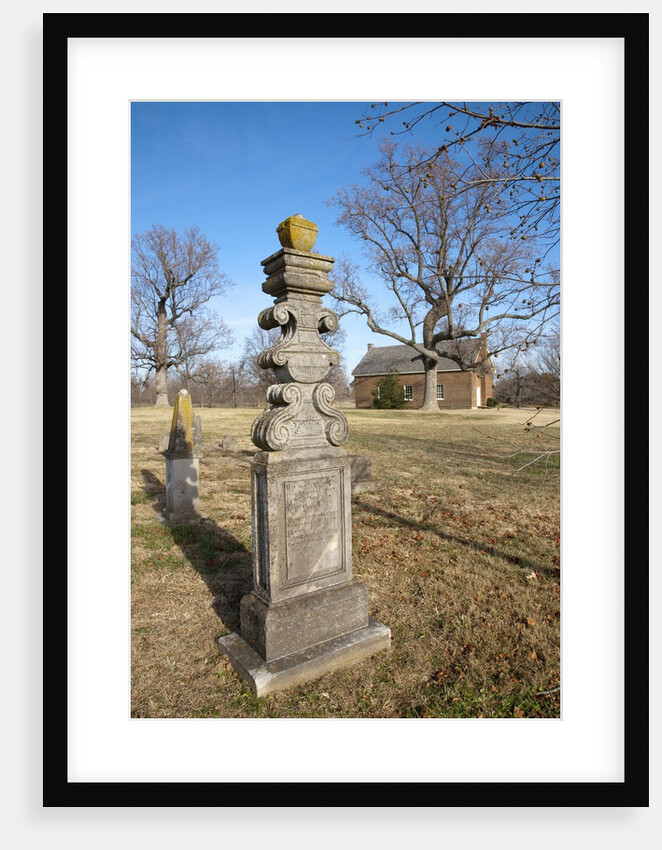 Tombstone at The Hermitage Church, built in 1824, The Hermitage, President Andrew Jackson Mansion and Home, Nashville, Davidson County, Tennessee, USA by Anonymous