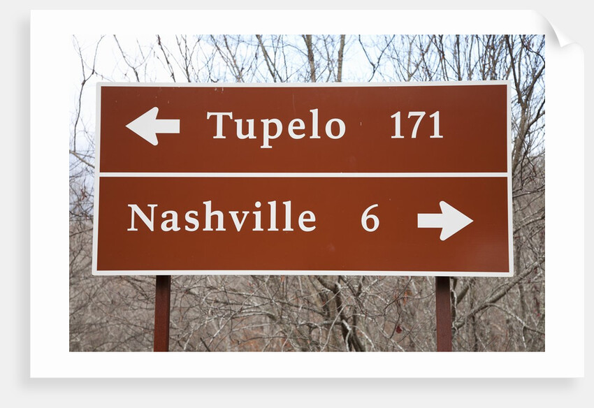 Signs to Tupelo and Nashville by Anonymous