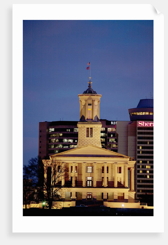 State Capitol of Tennessee, Nashville at dusk by Anonymous
