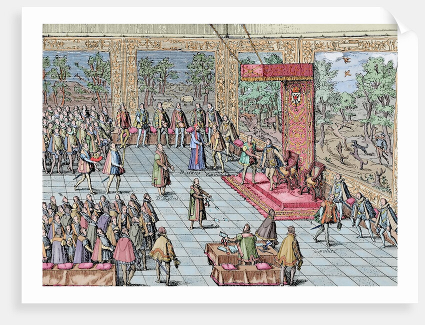 Charles I of Spain and V of Germany (1500-1558). Abdication of Charles V in Brussels. by Anonymous