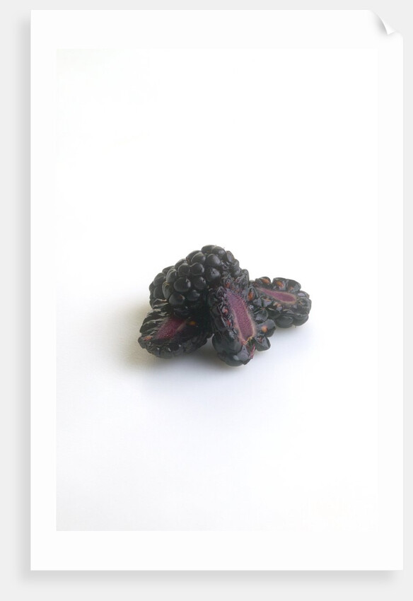 Halved blackberries by Anonymous