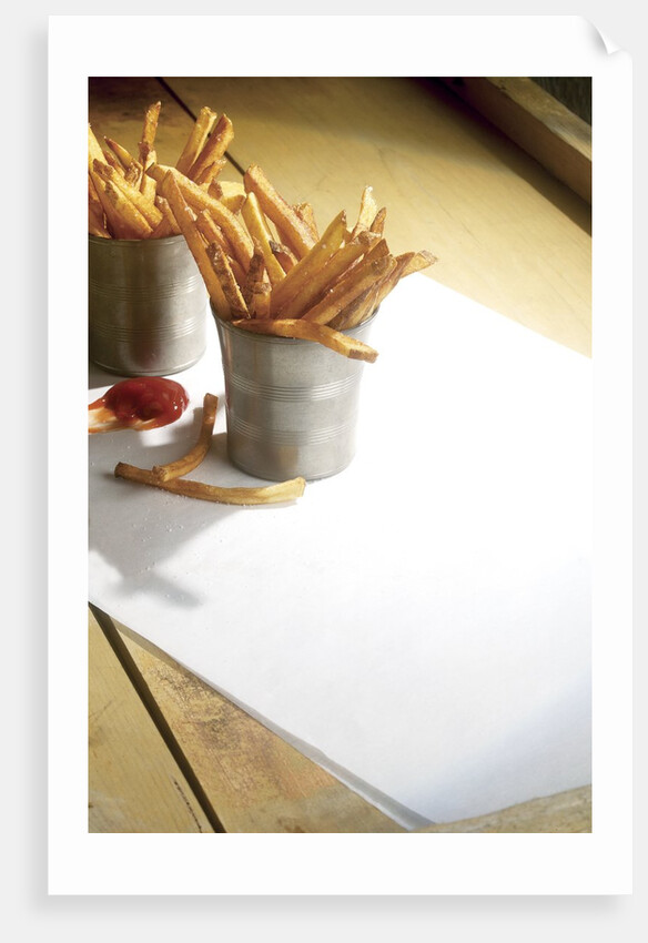 French fries with ketchup by Anonymous