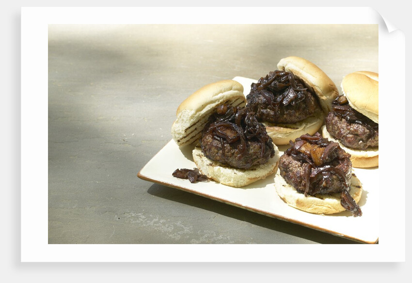 Bacon onion hamburger by Anonymous