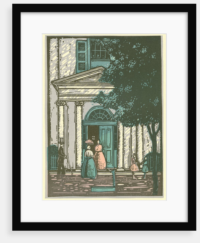 Woodcut of Meeting Hall by Anonymous