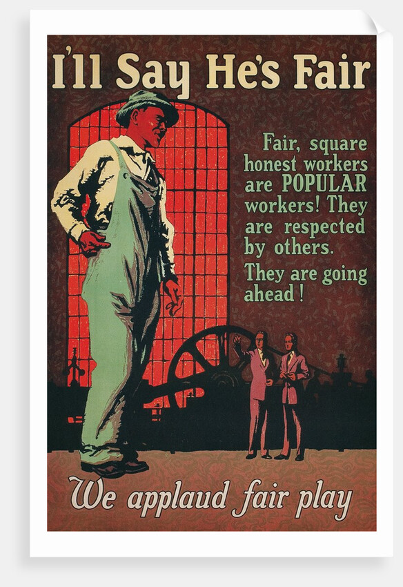 We Applaud Fair Play Poster by Anonymous