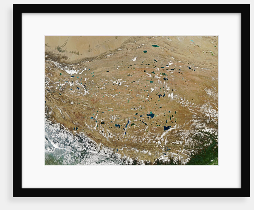 Satellite image of Tibet by Anonymous