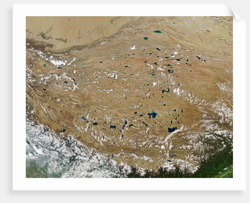 Satellite image of Tibet by Anonymous