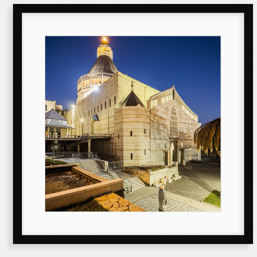 View of the Basilica of The Annunciation at twilight by Anonymous
