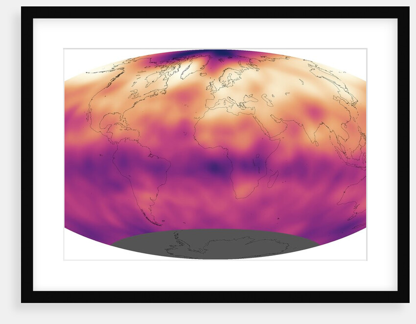 Map showing global pattern of atmospheric carbon dioxide by Anonymous