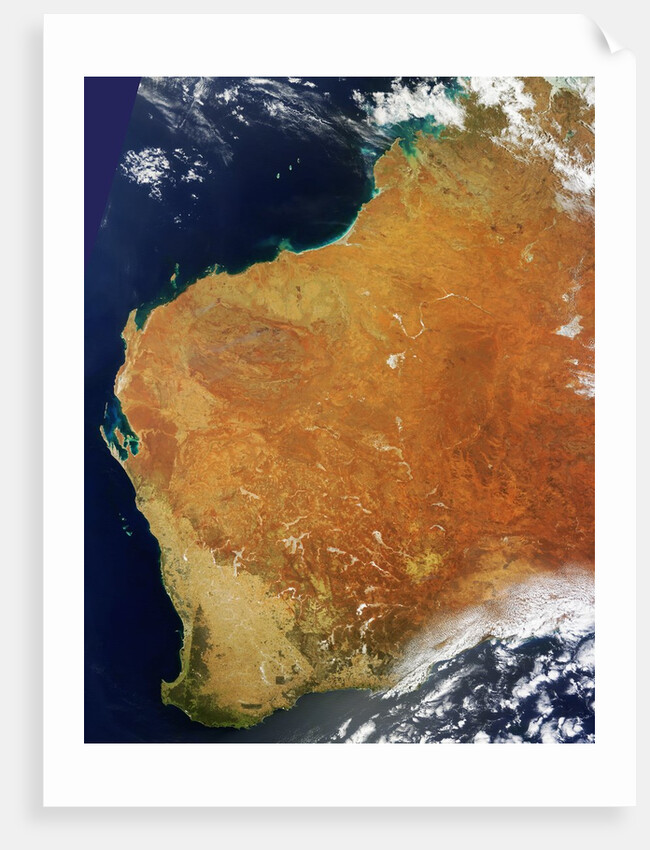 Satellite view of Western Australia by Anonymous
