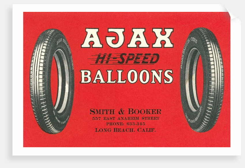 Ajax Hi-Speed Balloon Tires Advertisement by Anonymous