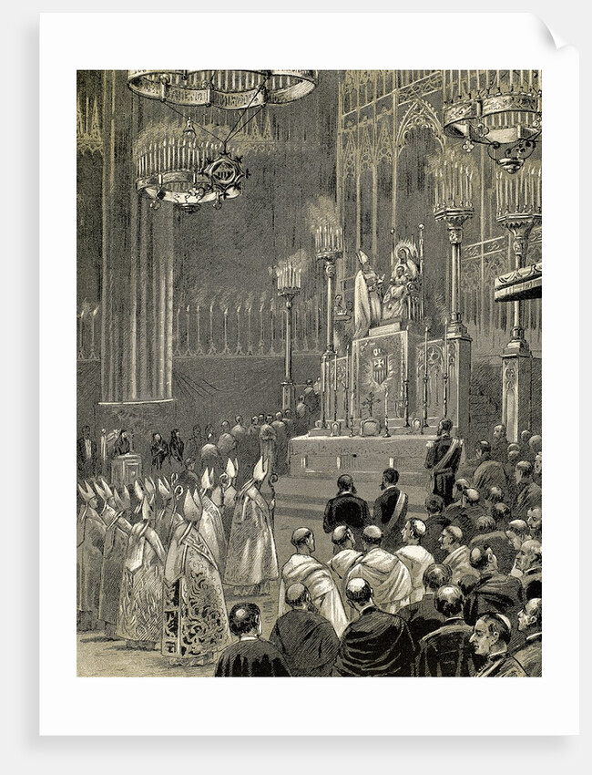 Coronation of the Virgin of Mercy in the Cathedral of Barcelona, Catalonia, Spain, 1888 by Anonymous