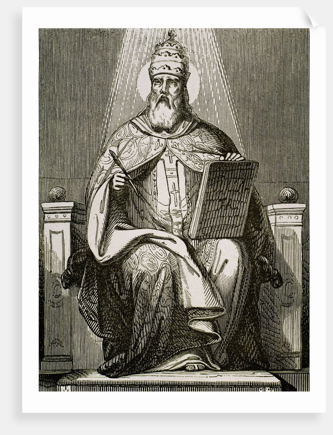 Saint Damasus I, (304-384). Roman pope (366-384). by Anonymous