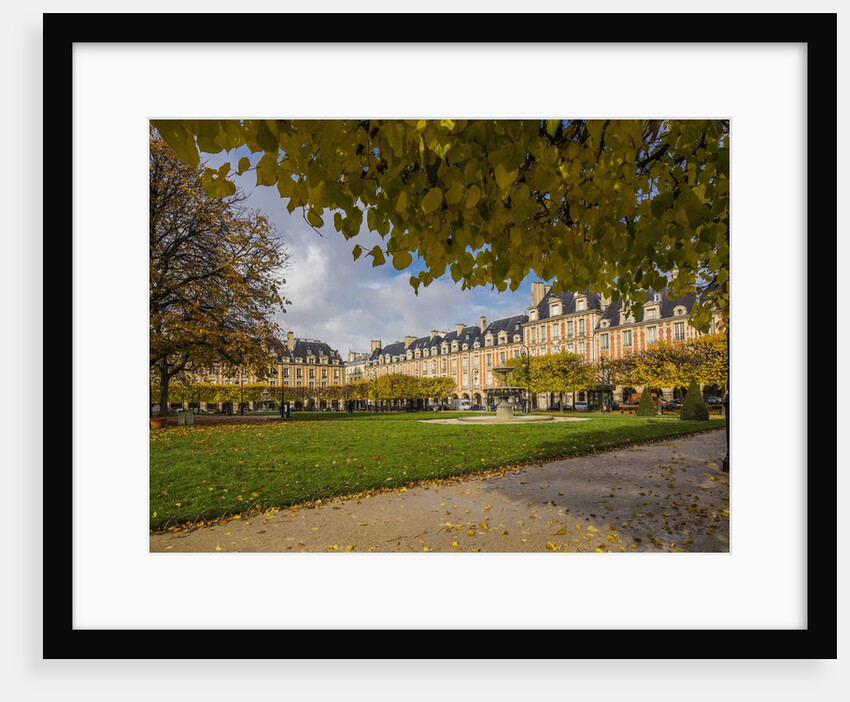 Le Marais, Place (square) des Vosges in autumn (fall) by Anonymous