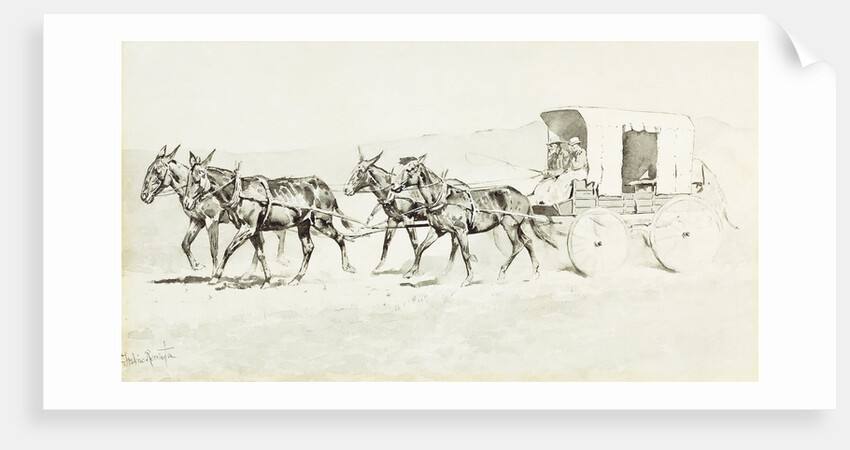 One of Williamson's Stages by Frederic Remington
