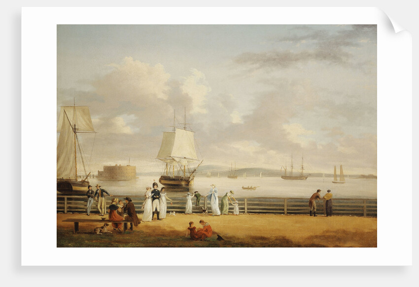 The Battery and Harbour, New York by Thomas Birch