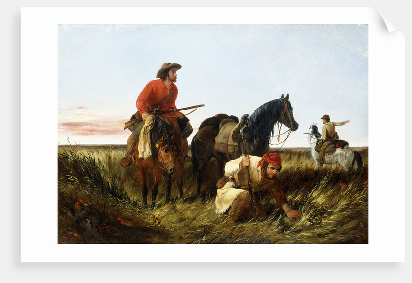 Trappers Following the Trail: At Fault by Arthur Fitzwilliam Tait