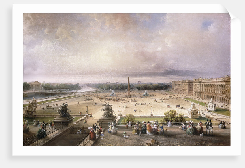 Place de la Concorde, Paris by Carlo Bossoli