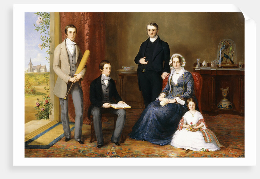 The Reverend John Witherington Peers, Vicar of Tetsworth, Oxon, with his Family by John Bridges