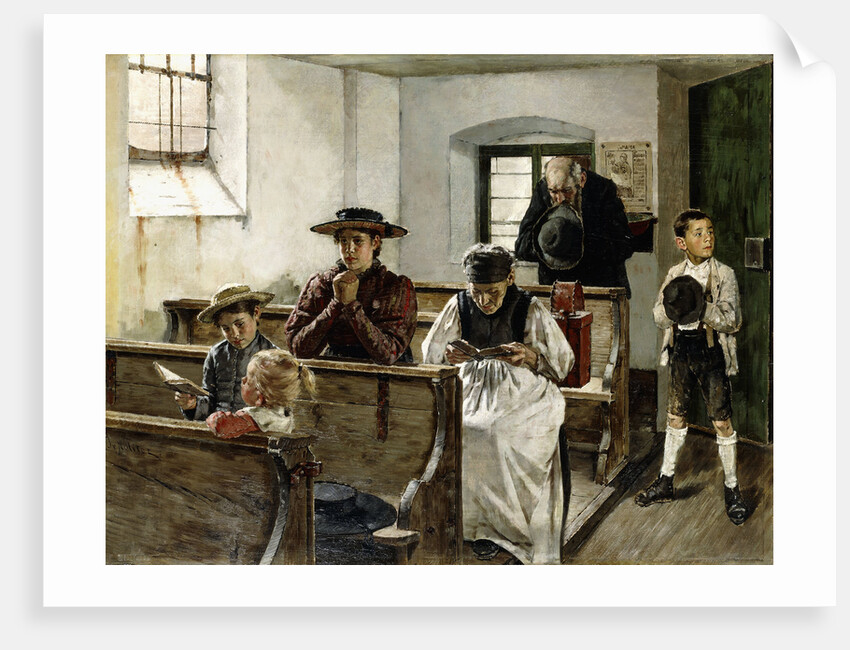 A Family in Prayer by Joseph Molitor Von Muhlfeld