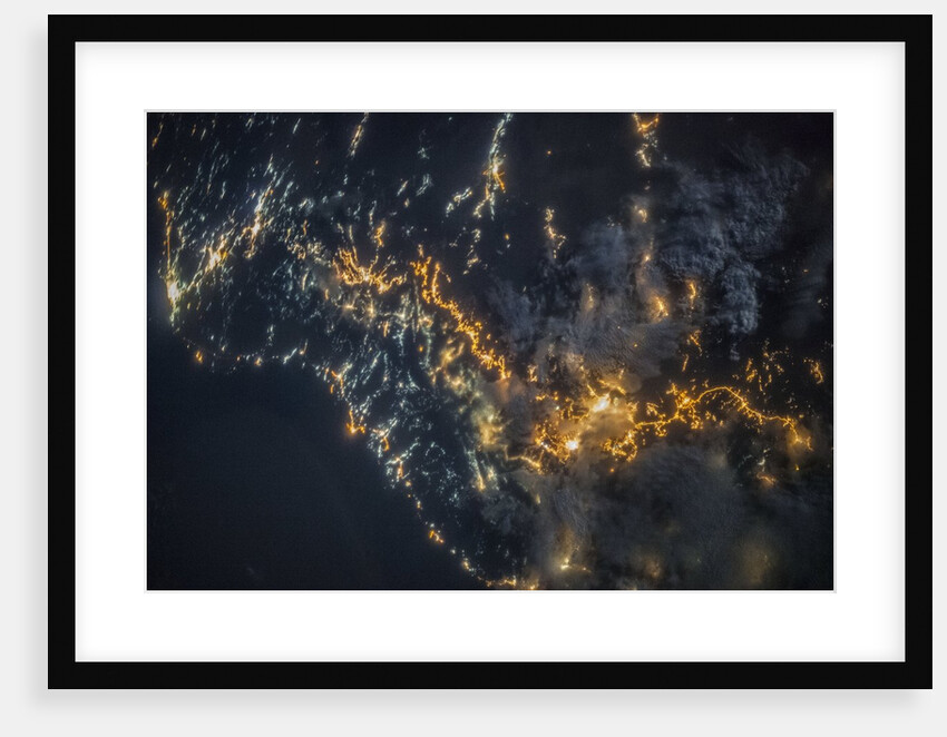 Astronaut photo of Southwestern Saudi Arabia at night by Anonymous