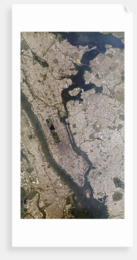 Satellite view of New York City by Anonymous