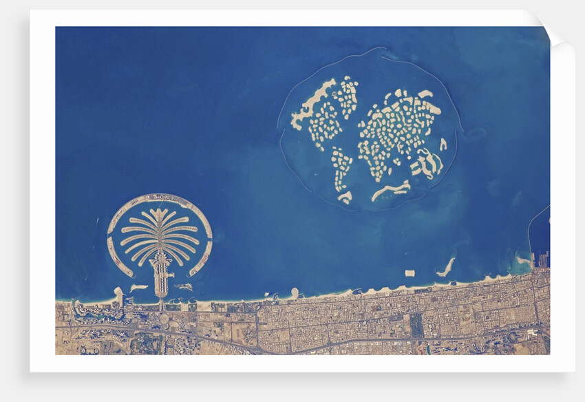 Palm Jumeirah and The World artificial islands in Dubai by Anonymous