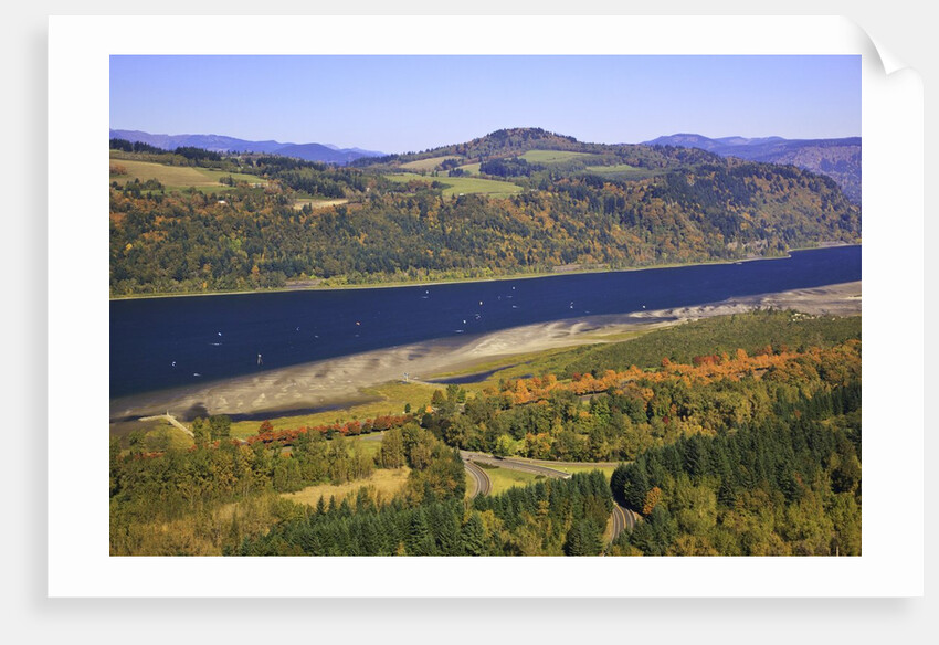 Looking East up the Columbia River, Columbia River Gorge National Scenic Area, Oregon by Anonymous