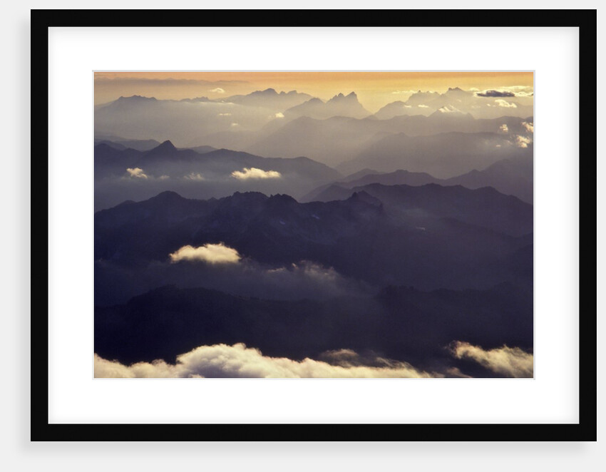 Aerial view of North Cascade Mountain Range by Anonymous