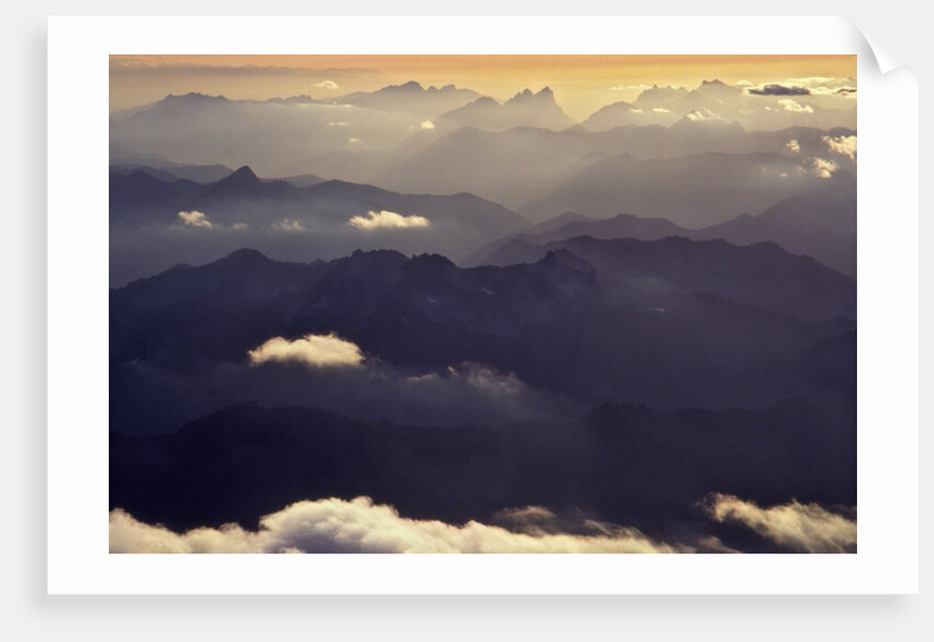 Aerial view of North Cascade Mountain Range by Anonymous
