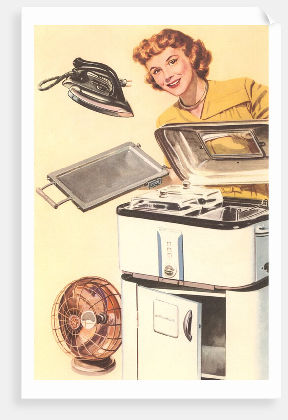 Woman with Modern Appliances by Anonymous