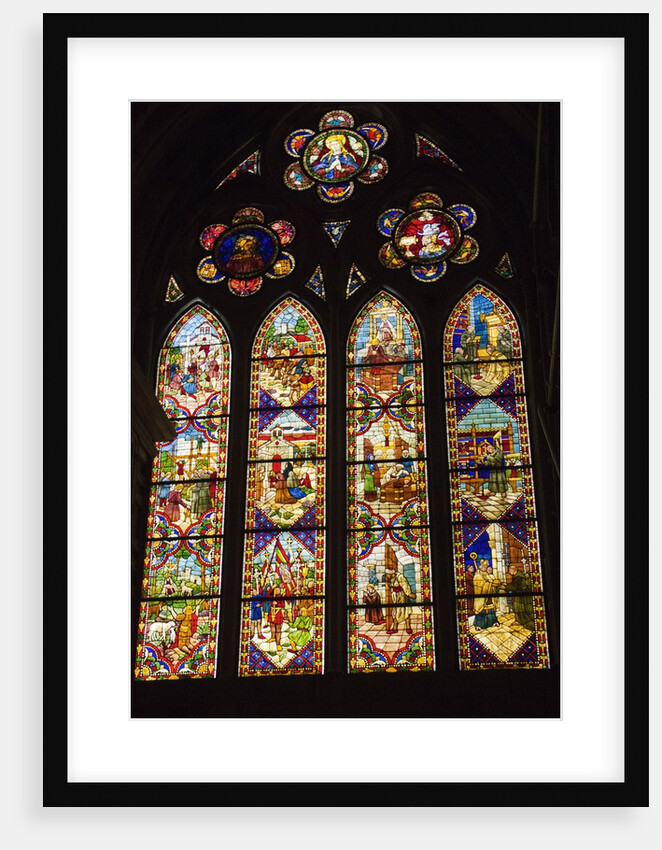 Stained glass window in Leon Cathedral by Anonymous