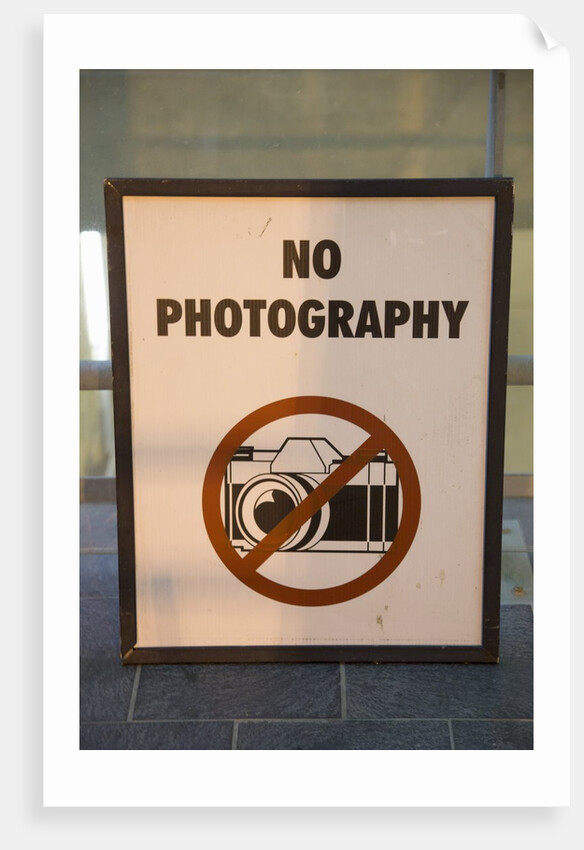 No Photography Sign by Anonymous