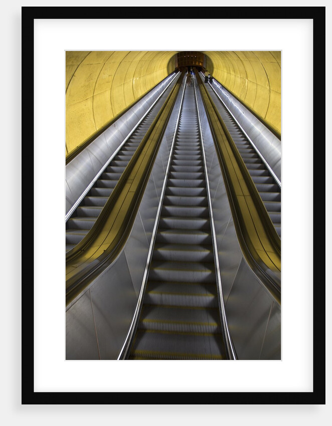 Stairway to heaven in Washington DC Metrorail escalator to mass transet trains by Anonymous