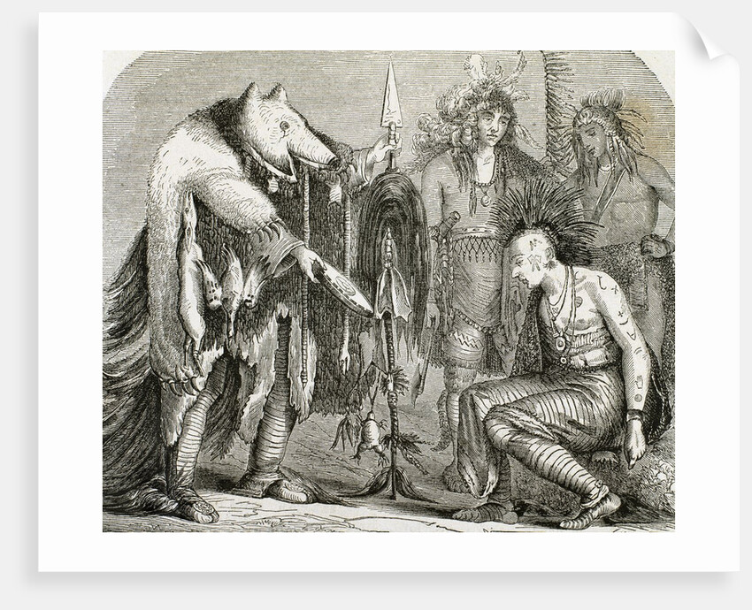Indians. Iroquois and Chippewa doctors. USA. by Anonymous