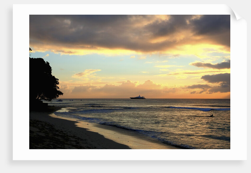 Sandy Lane beach at sunset by Anonymous