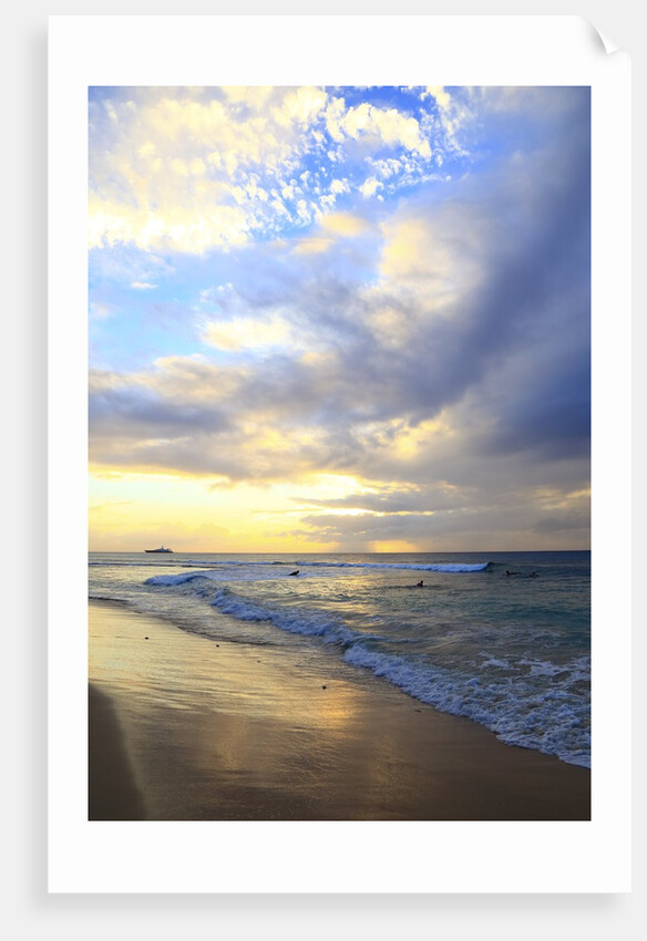 Sandy Lane beach at sunset by Anonymous