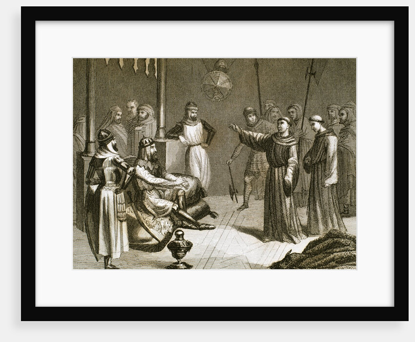 Meeting between St. Francis of Assisi and Sultan Al-Kamil, in Damietta (Egypt). by Anonymous