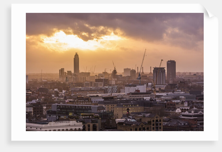View of the town at the sunset from The Monument by Anonymous